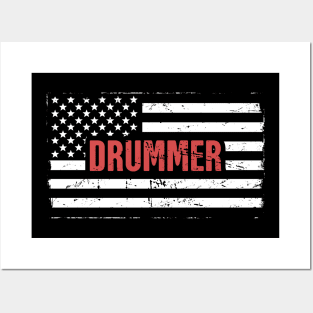 American Flag | Percussion Drummer Posters and Art